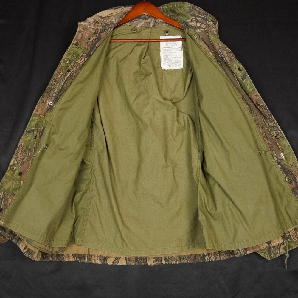 90s Golden Mfg Trebark Camo Field Jacket Mens Medium Regular Brown Green Hunting